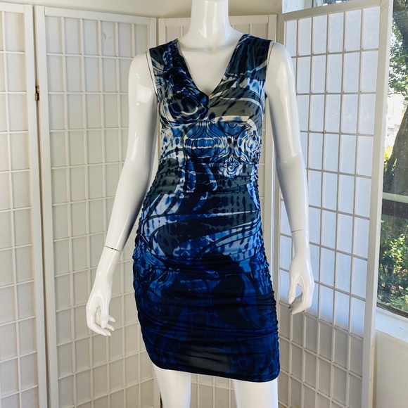 Emilio Pucci Blue Silk Jersey Dress, 8.